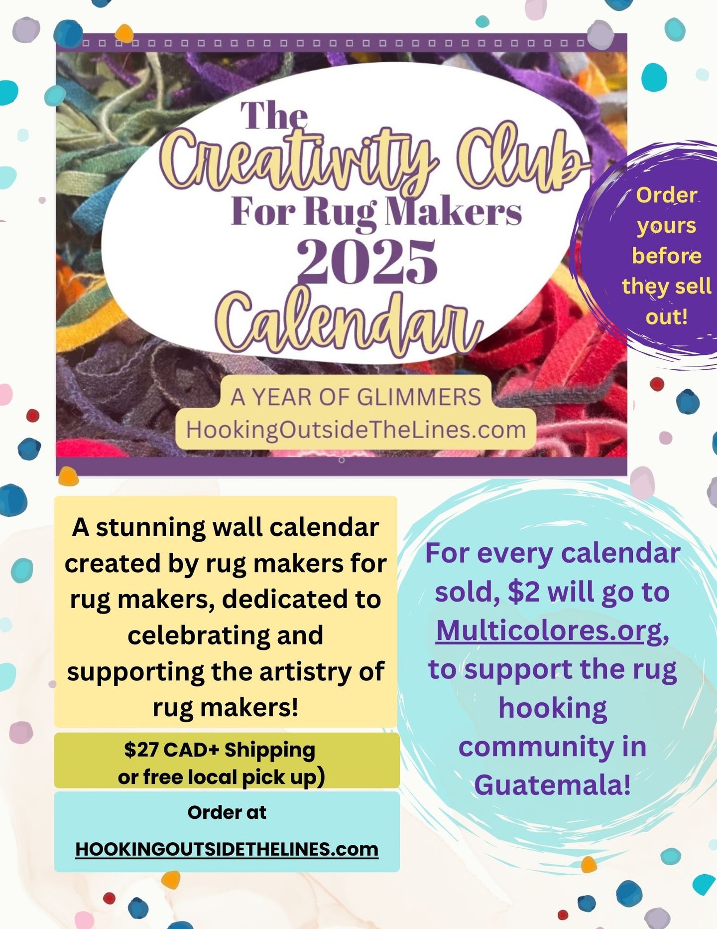 The Creativity Club 2025 Wall Calendar