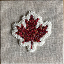 Load image into Gallery viewer, Maple Leaf _ Beginner-Friendly Punch Needle Kit – Ready to Hang
