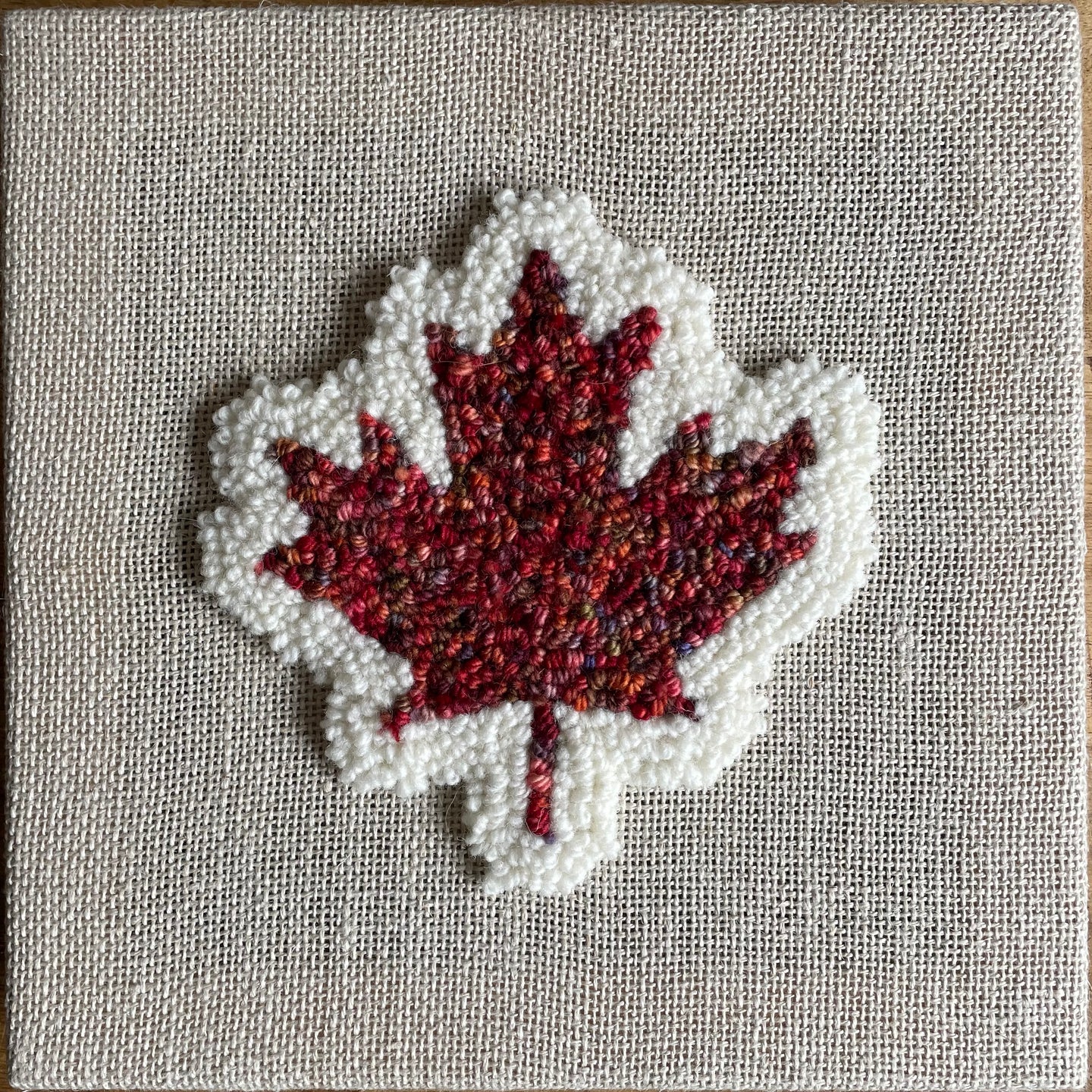 Maple Leaf _ Beginner-Friendly Punch Needle Kit – Ready to Hang