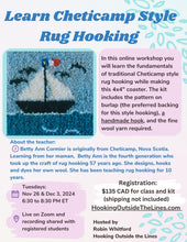 Load image into Gallery viewer, Free Sailing: Cheticamp Style Rug Hooking Workshop and Kit Combo
