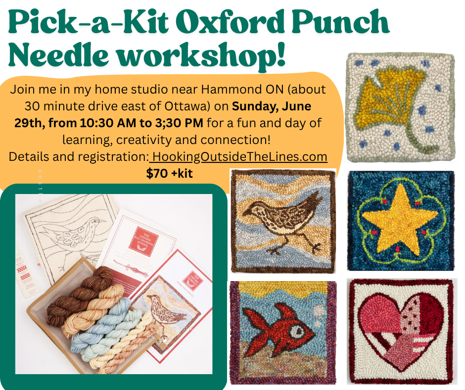 NEW DATE!  Pick-A-Punch Needle Kit In-Person Workshop JUNE 29, 2025