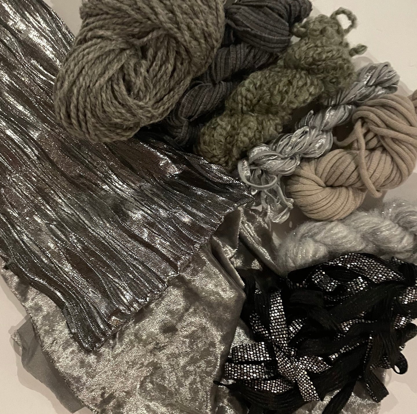 Grey and Silver Fun Fibre Pack